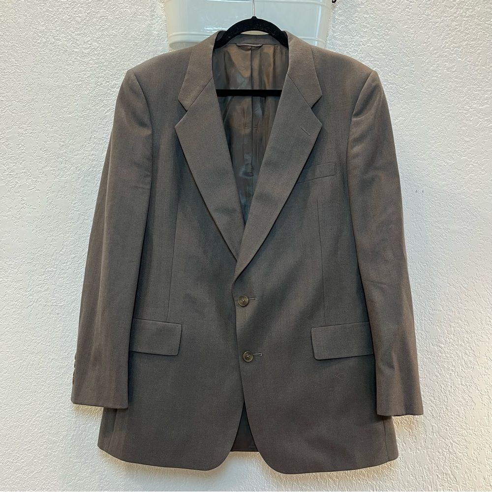 Christian Dior Monsieur Wool 2 Button Suit Jacket Blazer in Taupe size 42R